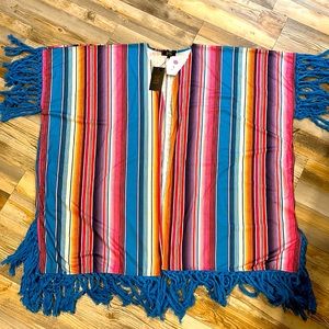 L & B Multi Colored Fringe Kimono! Boutique find beauty!